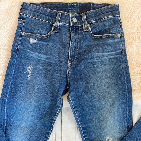 SOLD Adriano Goldschmied Women's Distressed Jeans 26R Skinny - Picture 6 of 13